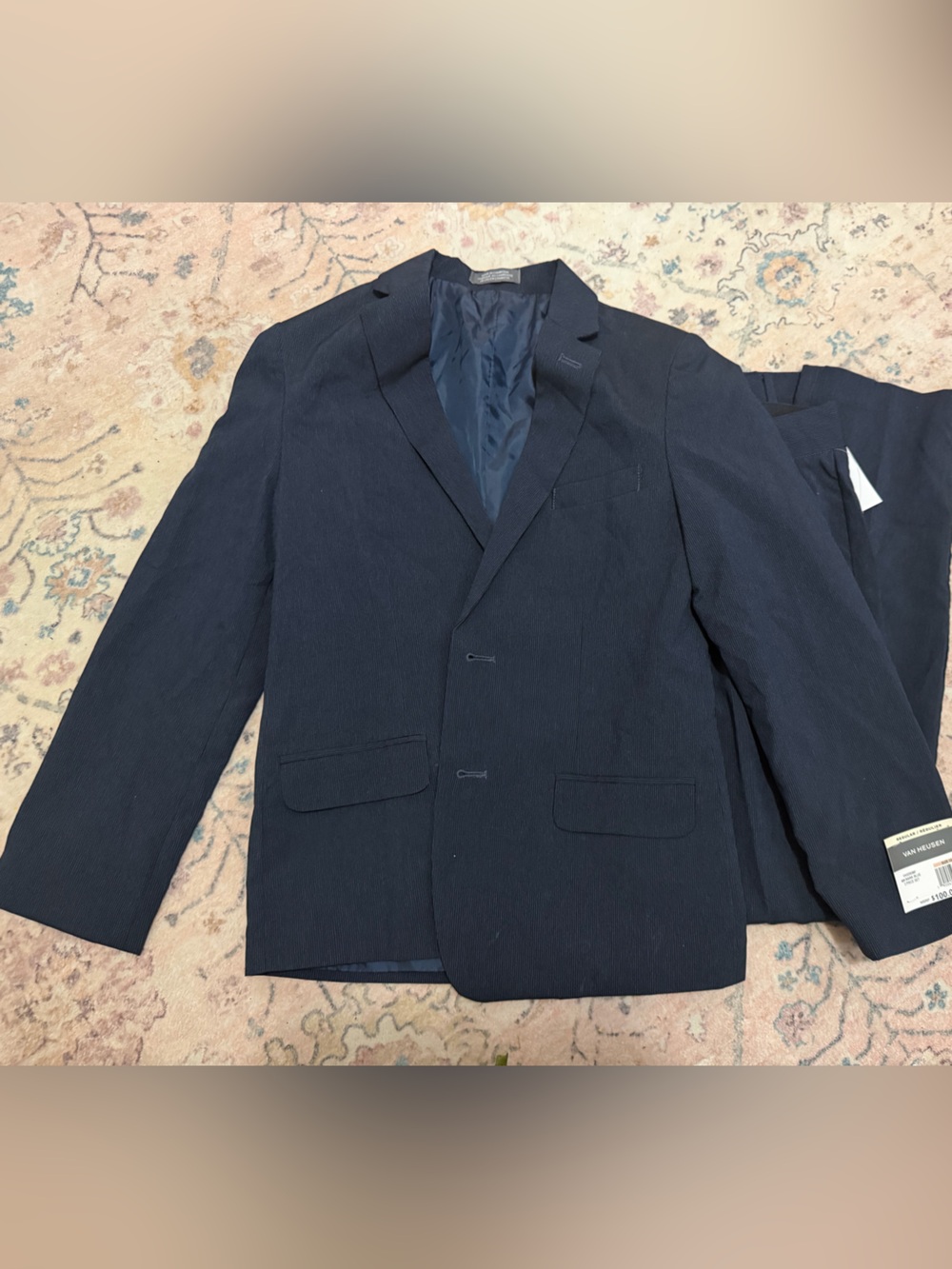 Van Heusen Navy Boys Pea Coat Blazer
